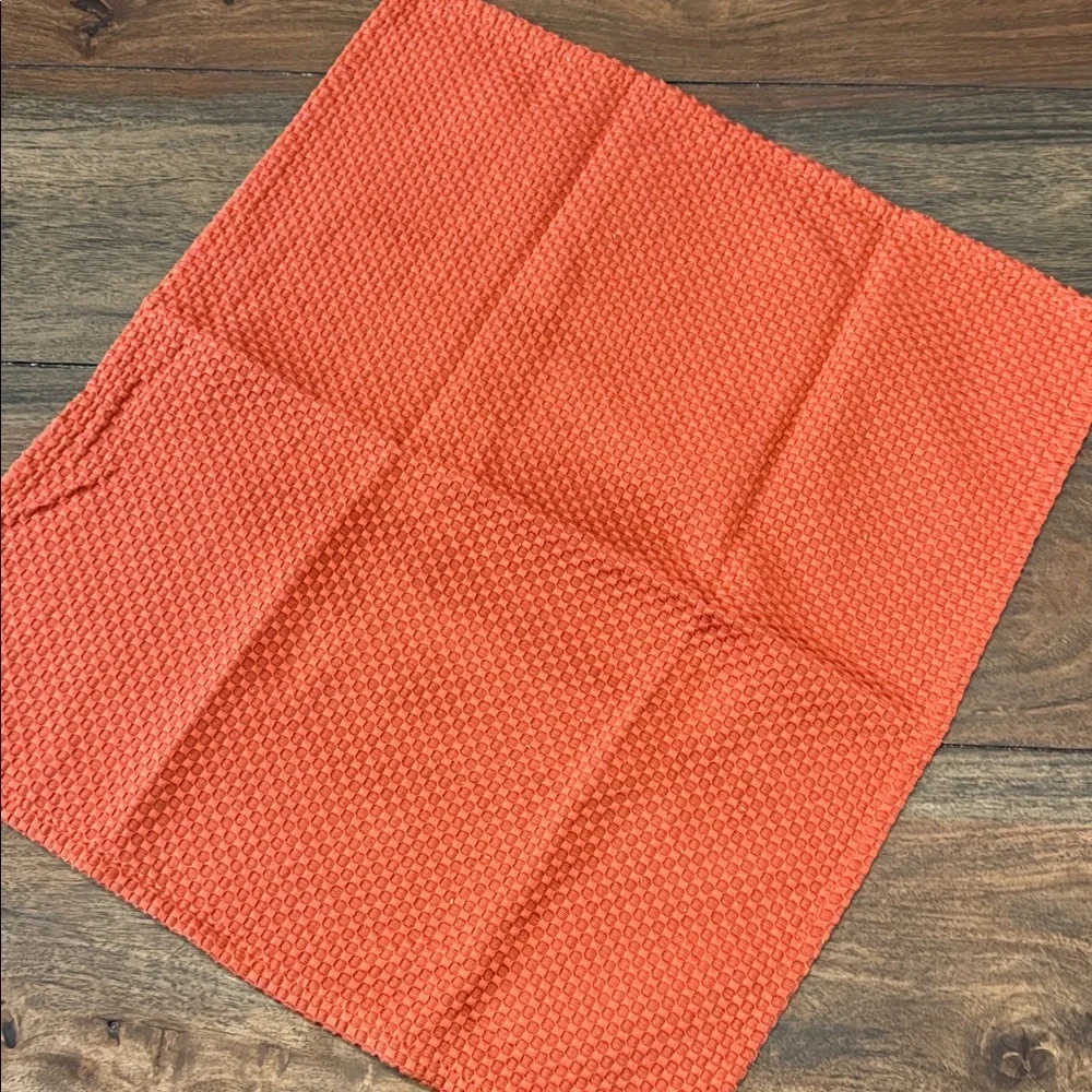 Damask Napkins~Prego~18x18 Orange Rust~Set of 4